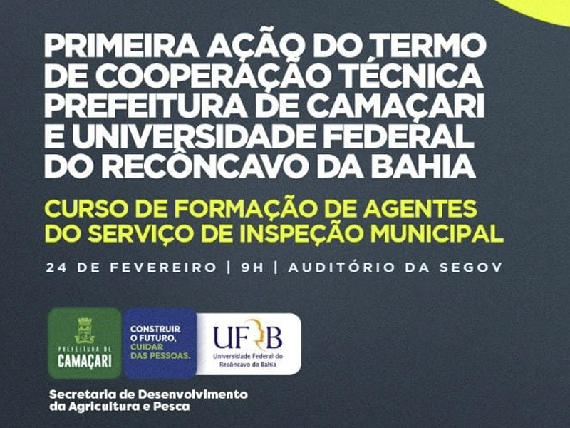 CAMAÇARI – BA: SEDAP E UFRB PROMOVEM CURSO DE FORMAÇÃO DE AGENTES DO SIM