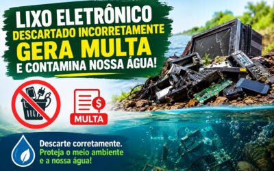 LIXO ELETRÔNICO DESCARTADO INCORRETAMENTE GERA MULTA E CONTAMINA NOSSA ÁGUA!